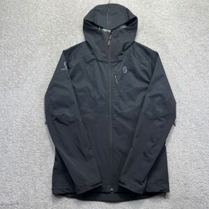 Scott Jacket Mens Large  Black Hooded Softshell Performance Techwear Gorpcore